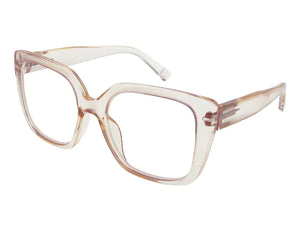 Reading Glasses 'Deirdre' Transparent Pink