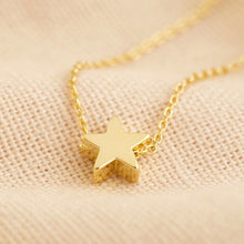 Load image into Gallery viewer, Gold Single Star Charm Bead Necklace
