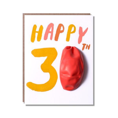 Happy 30th balloon card