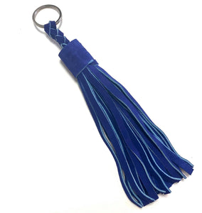 Suede Moroccan Handmade Tassel Key Ring | Majorelle Blue