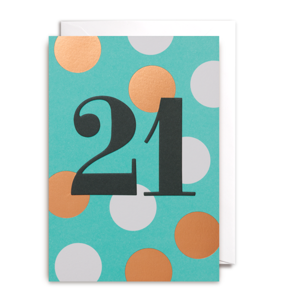 Twenty-first birthday card postco