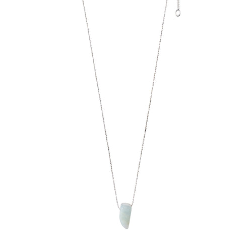Amazonite on silver chain Necklace