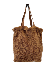 Load image into Gallery viewer, Black Colour Denmark Brown Teddy Tote Bag