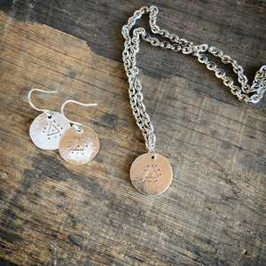 PROTECTION Sterling Silver Disc Pendant Necklace