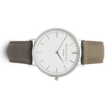 Load image into Gallery viewer, Mr Beaumont grey leather watch