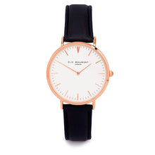 Load image into Gallery viewer, Oxford watch with black leather strap
