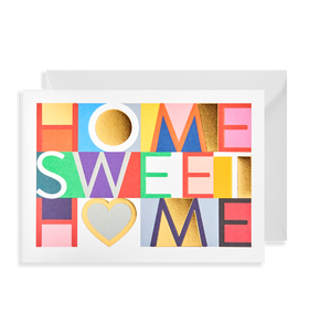 Colourful Home sweet home card 