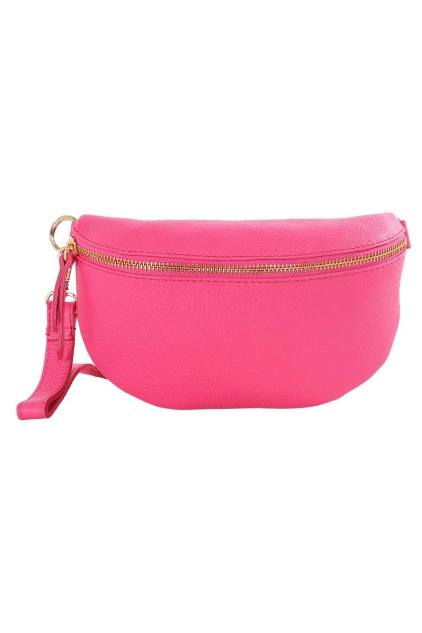 Fuchsia pink crossbody bum bag
