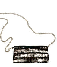 Load image into Gallery viewer, Black silver studded Moroccan suede bag
