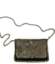 Load image into Gallery viewer, Large black studded Moroccan suede bag