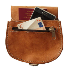 Load image into Gallery viewer, Small Tan Marrakech Half Moon Saddle Bag