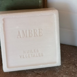 Amber soap large taupe block of a delicate and exotic scent of the orient 