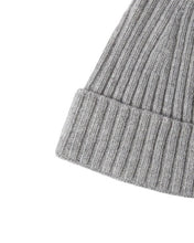 Load image into Gallery viewer, The Cecilia Ribbed knit beanie style hat in a wool cashmere blend will definitely keep out the winter chills. 