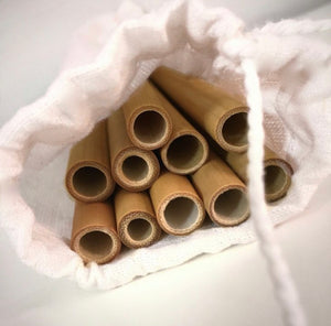 Pack of bamboo straws