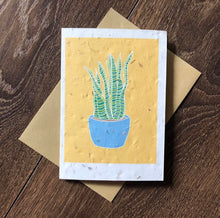 Load image into Gallery viewer, Sansevieria (Snake cactus) Plantable Greeting Card