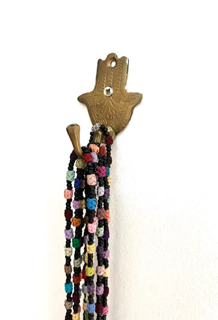 Long cactus silk necklaces in brightly coloured beads