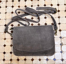 Load image into Gallery viewer, Small crossbody bag in a high quality brown suede 