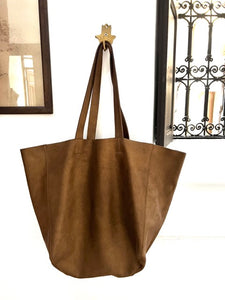 Metallic Bronze Tote Bag with zip up pouch and key hook