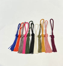 Load image into Gallery viewer, Small sabra - cactus silk - tassels in a variety of colours. Perfect to add to any accessories or your keys
