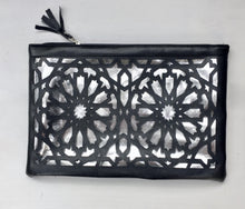 Load image into Gallery viewer, Islamic pattern cut out pouches - Black and silver