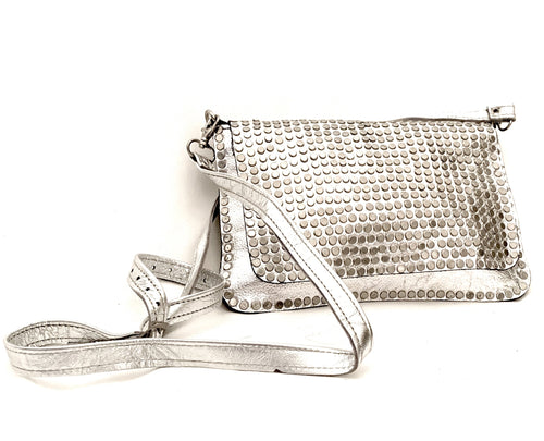 Silver studded handbag