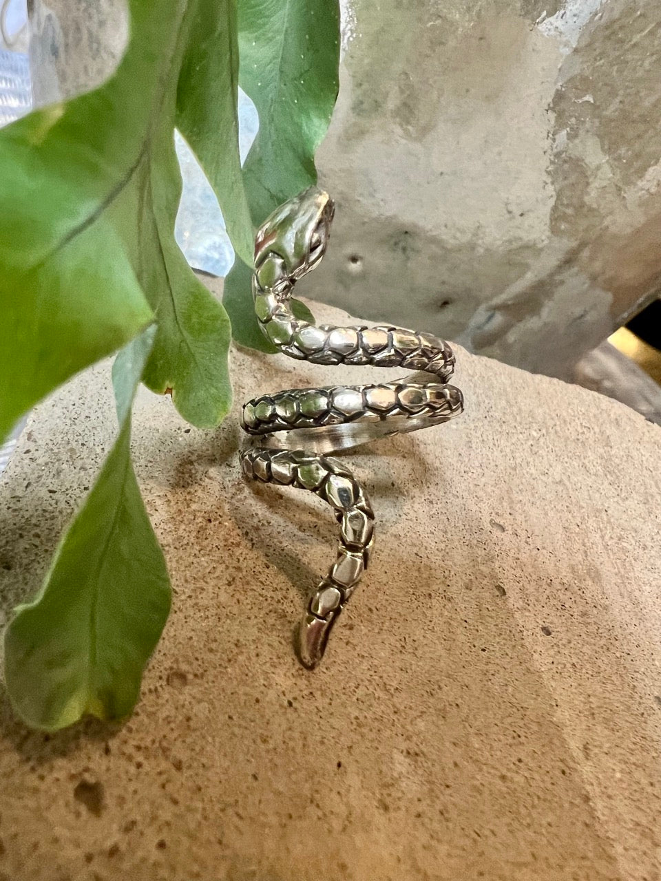 Sterling silver snake ring 