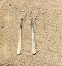 Load image into Gallery viewer, Mother of Pearl Sterling Silver Drop Earrings