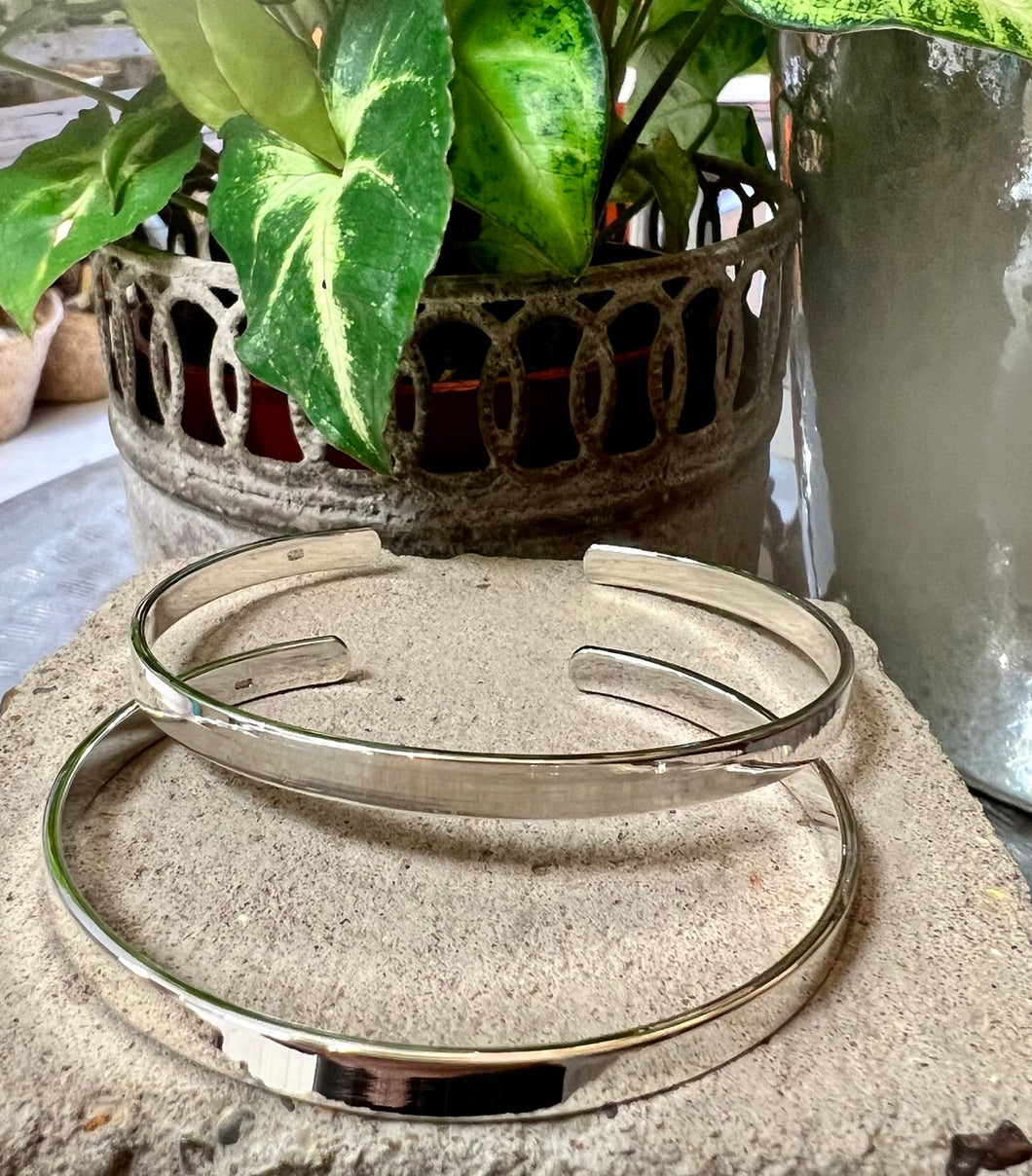 sterling silver cuff bracelets in 2 sizes