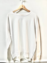 Load image into Gallery viewer, White sweatshirt with side zips