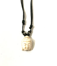 Load image into Gallery viewer, Buddha head necklace on adjustable cord