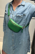 Load image into Gallery viewer, Bright green cross body bag