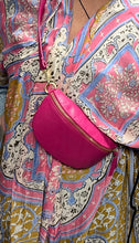 Load image into Gallery viewer, Bright pink crossbody bum bag. Perfect for all your essentials when out and about.