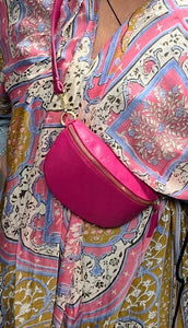 Bright pink crossbody bum bag. Perfect for all your essentials when out and about.