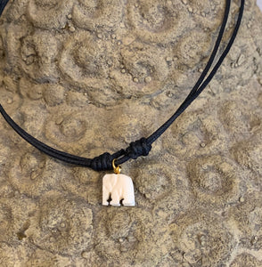 Carved elephant necklace