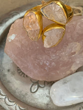 Load image into Gallery viewer, Triple semi precious ring | Rose quartz
