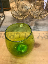 Load image into Gallery viewer, Green recycled glass votive