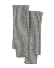 Load image into Gallery viewer, A long ribbed fingerless glove that is made of a cashmere wool mix for extra warmth and style