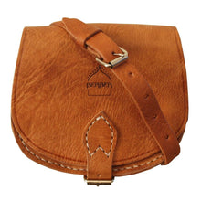 Load image into Gallery viewer, Large Tan Marrakech Half Moon Saddle Bag