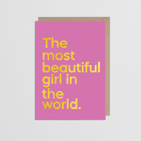 The Most Beautiful Girl In The World Music Card
