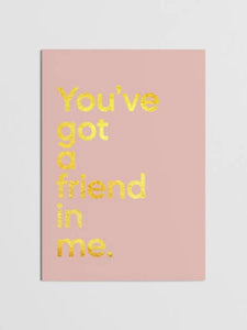 You've got a friend in me Song Card 