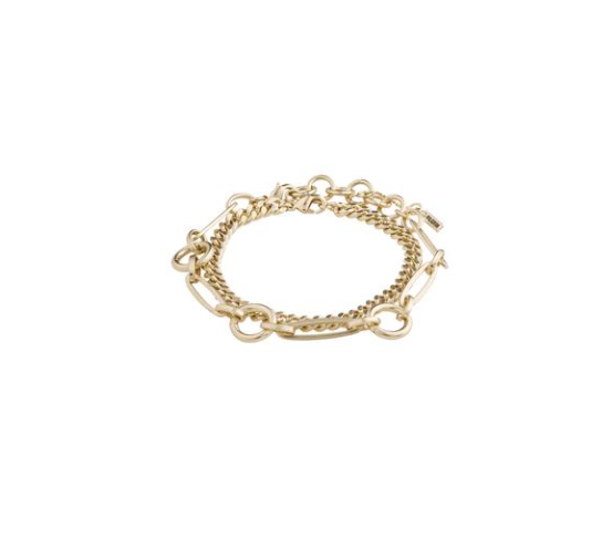 Pilgrim Sensitivity Gold Plated Chain Bracelet Duo
