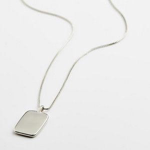 Intuition Silver Plated Tag Necklace