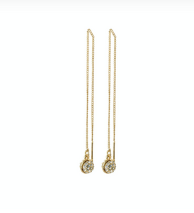 Heather Gold Plated Crystal Drop Earrings