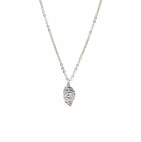 Just Trade Ethically Made Silver Plated Meadow Mini Leaf Pendant