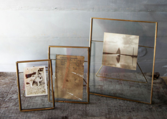 Nkuku Dante Antique Brass Stand Up Picture Frames 