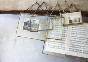Nkuku Kiko Glass Hanging Frames | Brass | Landscape