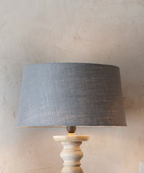 Grey linen effect lampshade