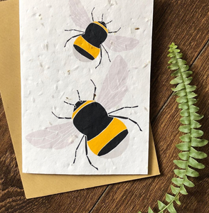 Plantable bumblebee card