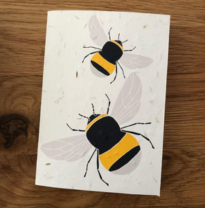 Bumblebee card with seeds