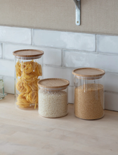 Load image into Gallery viewer, Audley Glass &amp; Bamboo Storage Jar | Large